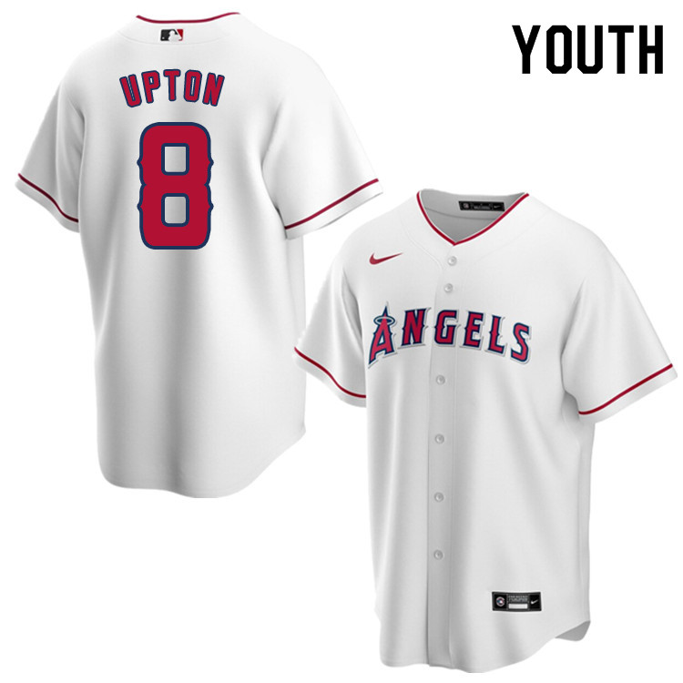 Nike Youth #8 Justin Upton Los Angeles Angels Baseball Jerseys Sale-White